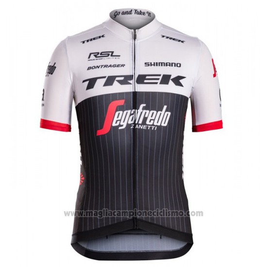 2016 Abbigliamento Ciclismo Trek Segafredo Nero e Bianco Manica Corta e Salopette